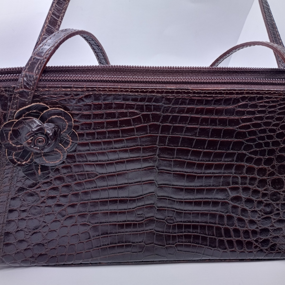 Talbots snakeskin brown shoulder bag